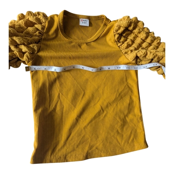 PatPat Toddler Ribbed Top, Mustard Yellow. Size 3-4Y. - Picture 6 of 8